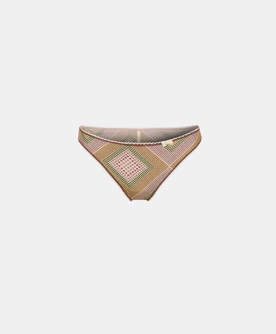 Momoni Women's Arca Slip-On Printed Nylon Shoes in Pink & Beige