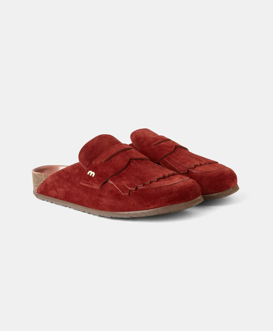 Momoni Women's Burnt Fringed Slippers - Pierrich Style Comfort Footwear