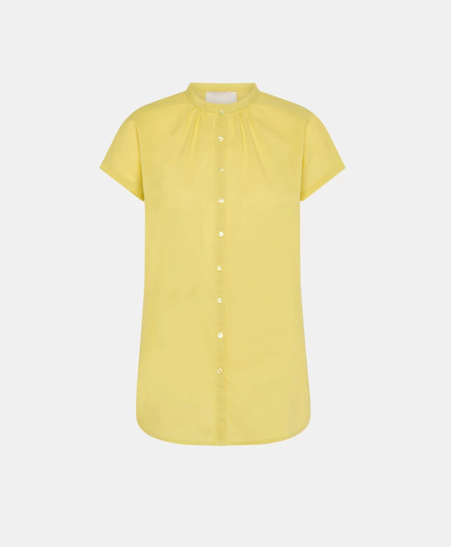Momoni Women's Acid Green Cotton Voile Shirt - Artora Style