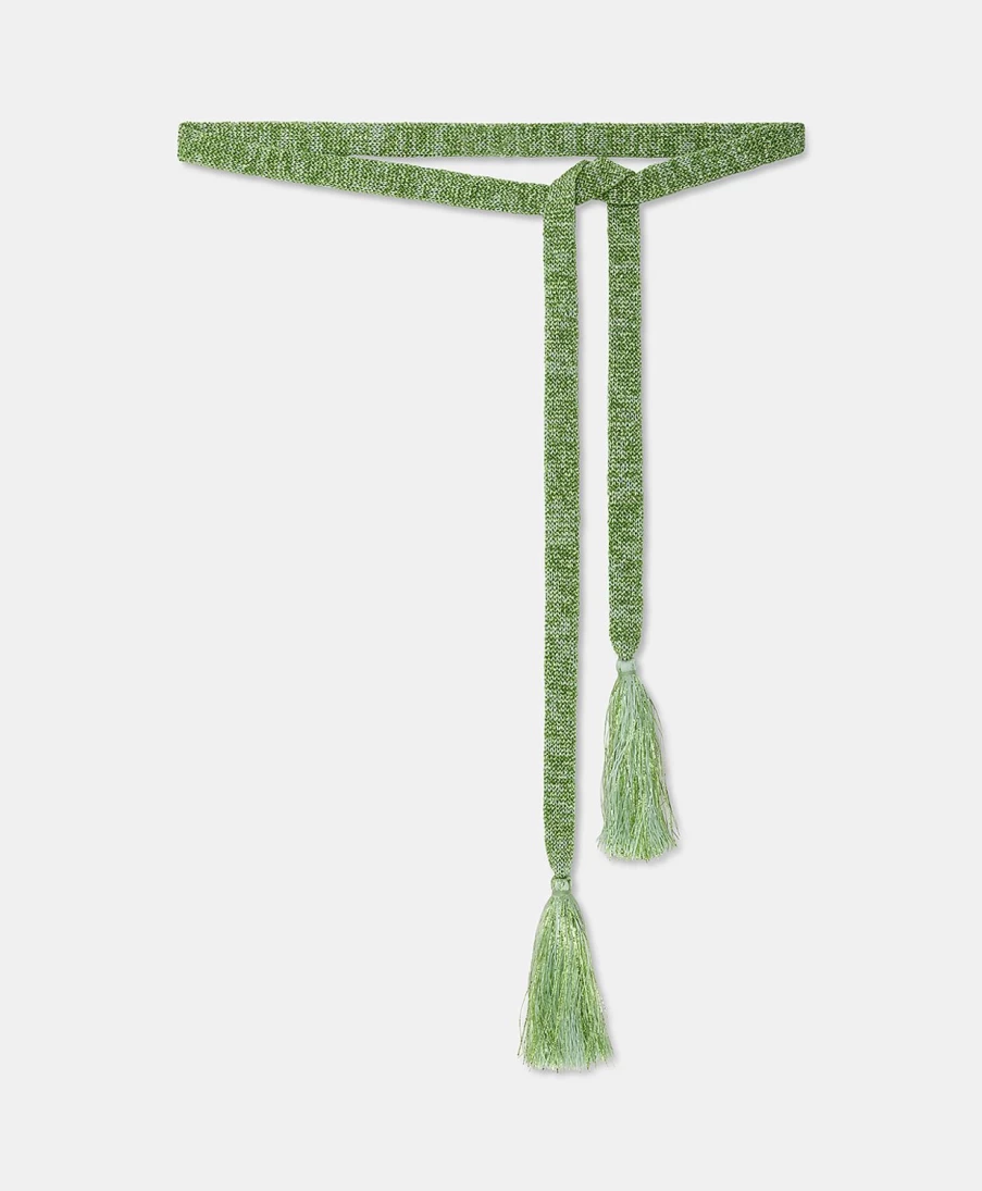 Momoni Women's Avocado Green Tassel Belt - Stylish Ontano Design