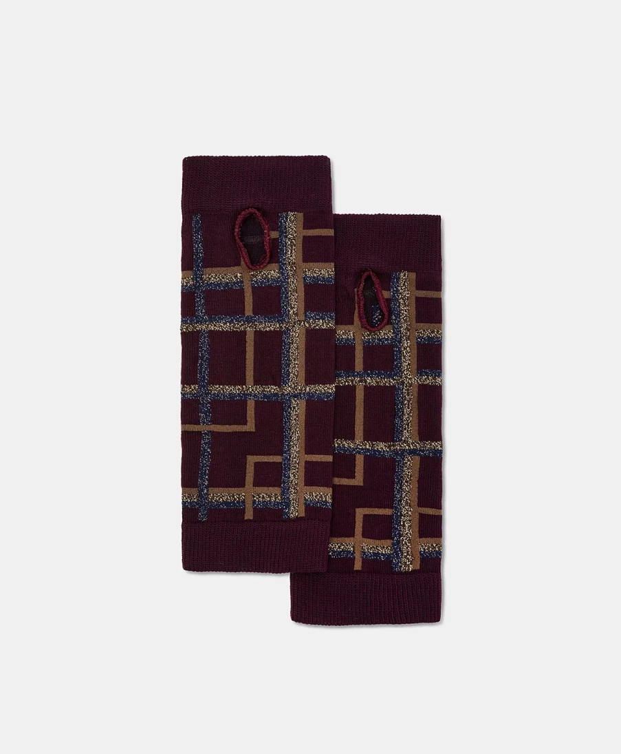 Momoni Women's Augustine Jacquard Gloves - Multicolor Bordeaux Fashion Handwear