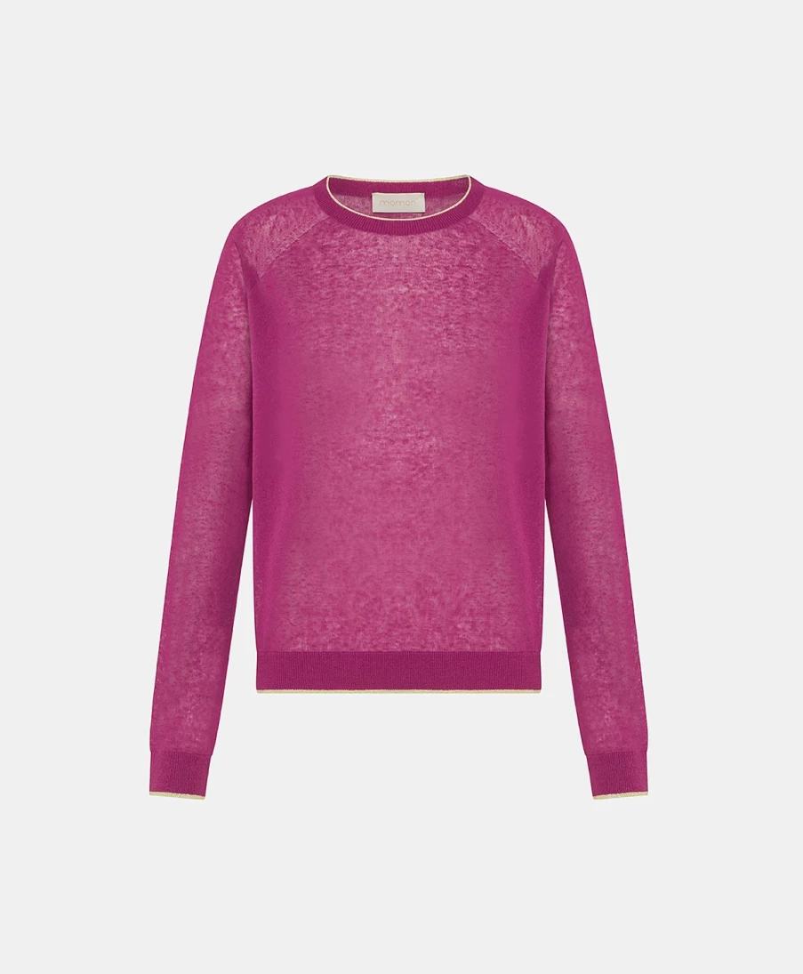 Momoni Women's Rio Knitwear - Linen Cyclamen Pullover