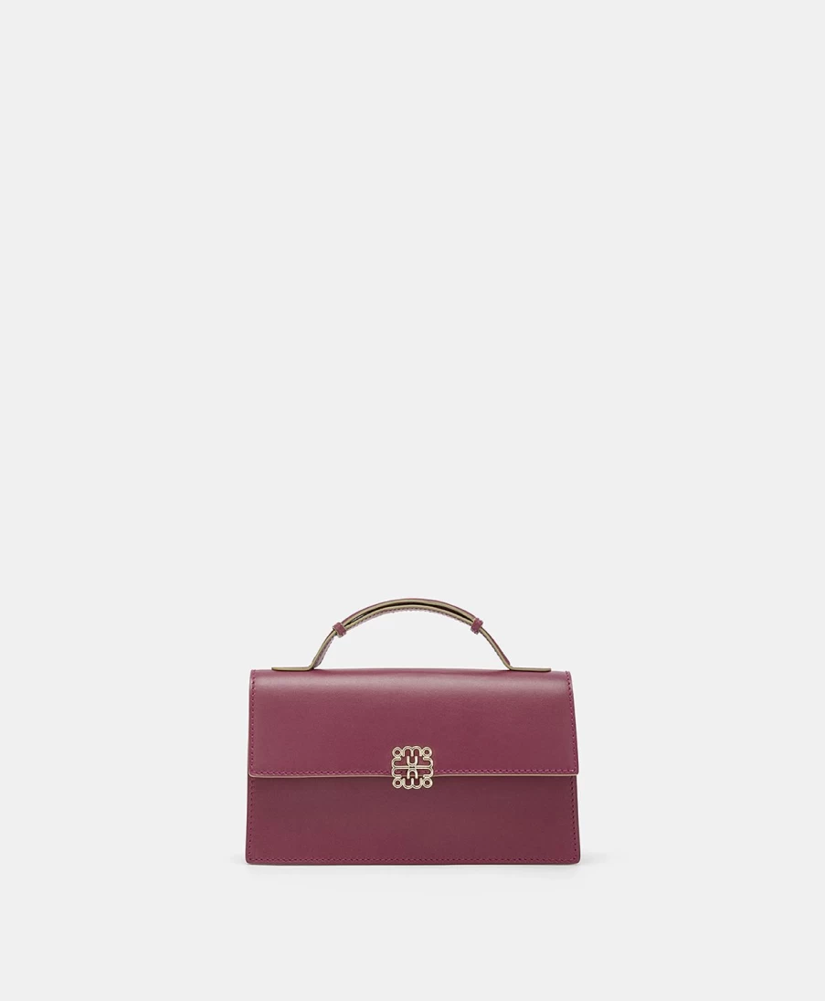 Momoni Women's Sophie Bag - Premium Nappa Leather Handbag in Cyclamen Pink