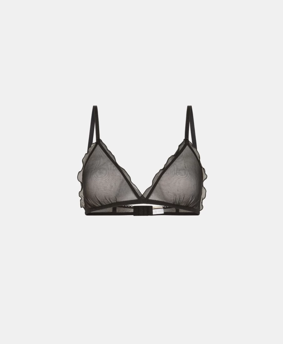 Momoni Women's Vipera Tulle Bra - Black Lace Underwear