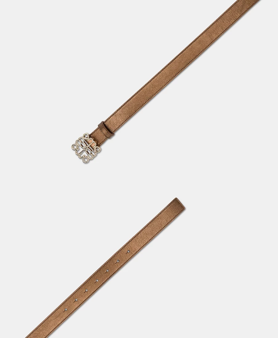 Momoni Women's Bienvenu Leather Belt in Bronze - Stylish Fashion Accessory