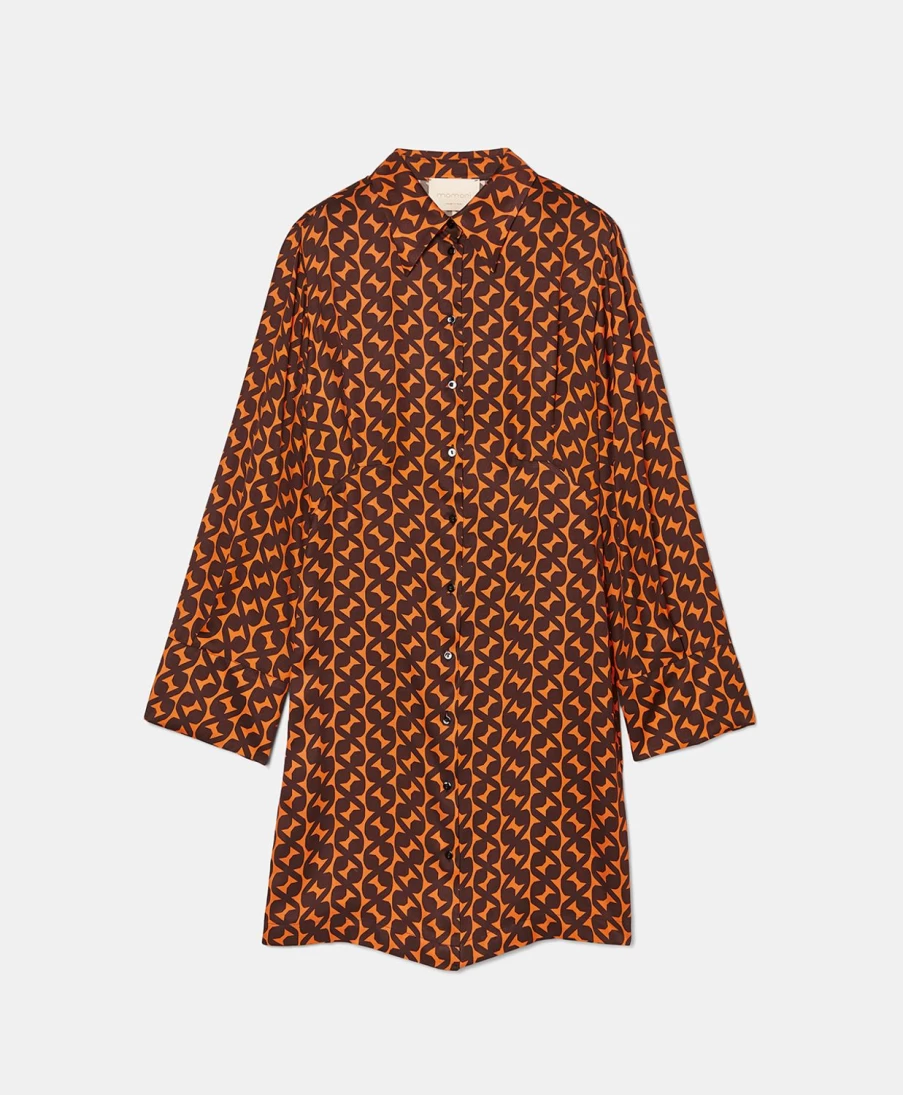 Momoni Women's Florentin Dress - Brown & Orange Boho Chic Maxi Dress