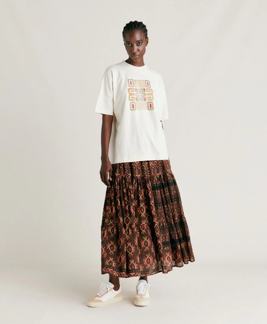 Momoni Women's Himba Printed Jersey Tshirt - Natural Comfort Fit