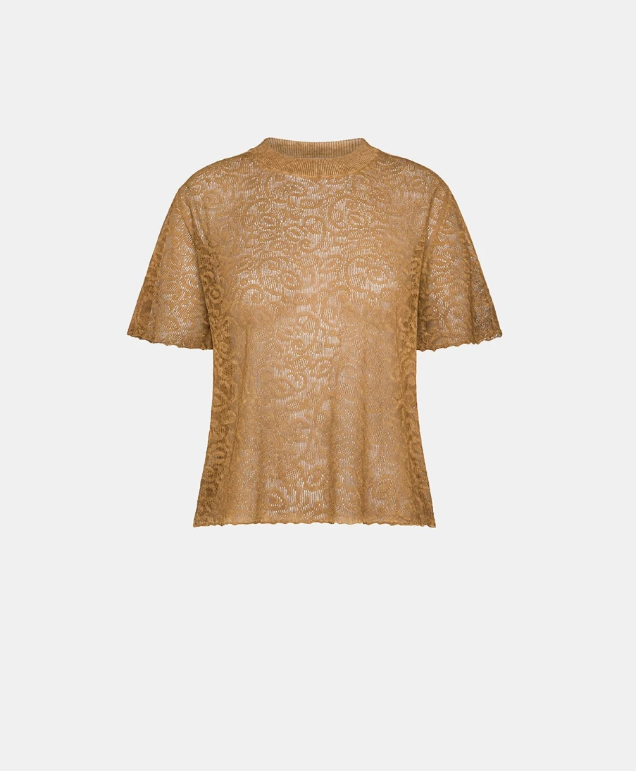 Momoni Women's Sveva Linen Knitwear Sweater - Caramel