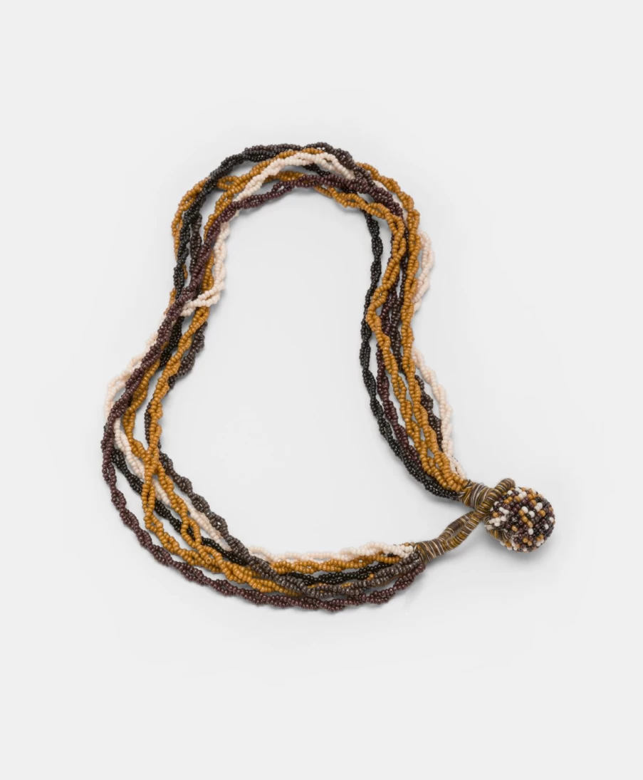 Momoni Women's Beaded Cocoa Multicolour Rubiela Necklace - Elegant Bohemian Jewelry
