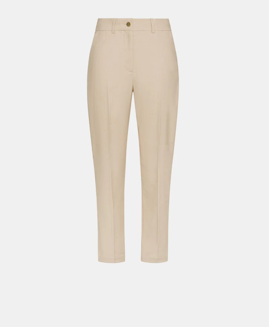 Momoni Women's Joy Pant Light Denim Cream High-Waisted Comfort Jeans