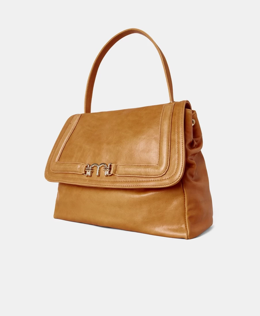 Momoni Women's Honey Leather Flore Handbag - Premium Genuine Leather Tote for Women
