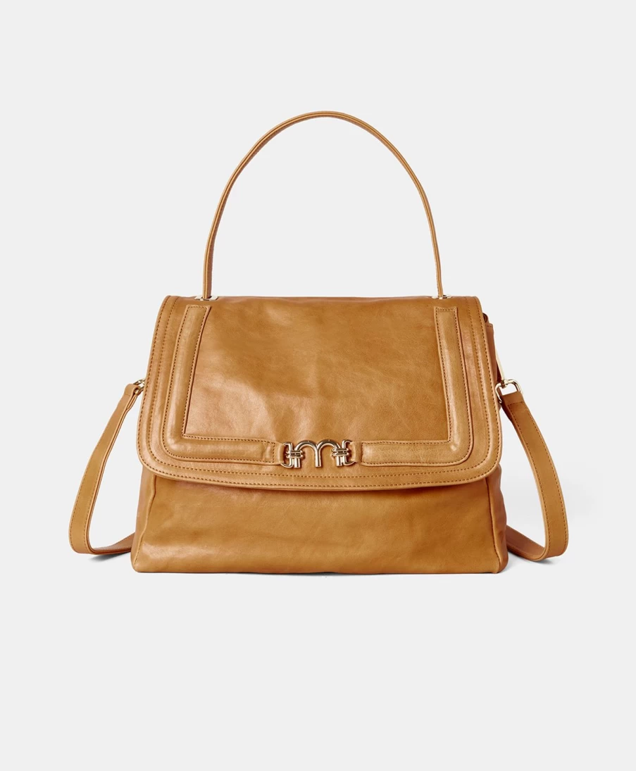 Momoni Women's Honey Leather Flore Handbag - Premium Genuine Leather Tote for Women