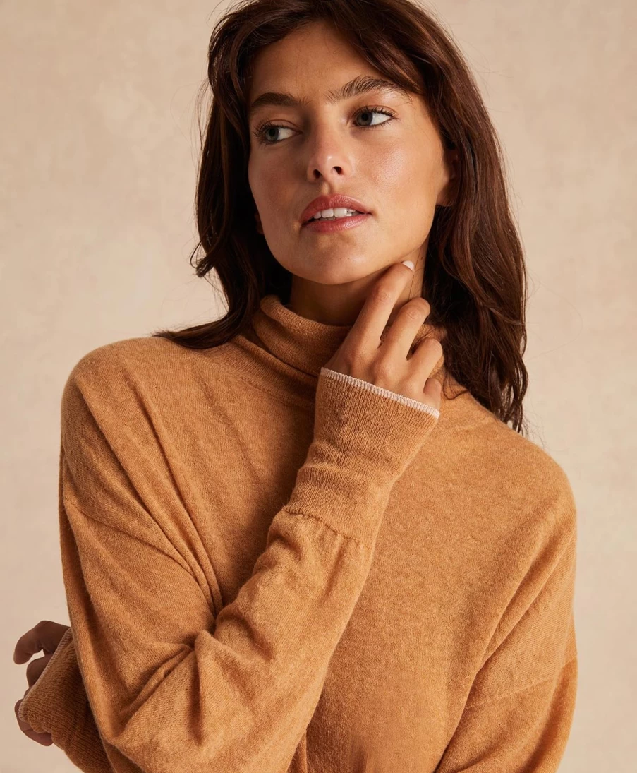Momoni Women's Light Alpaca Peanut Aubry Knitwear Sweater