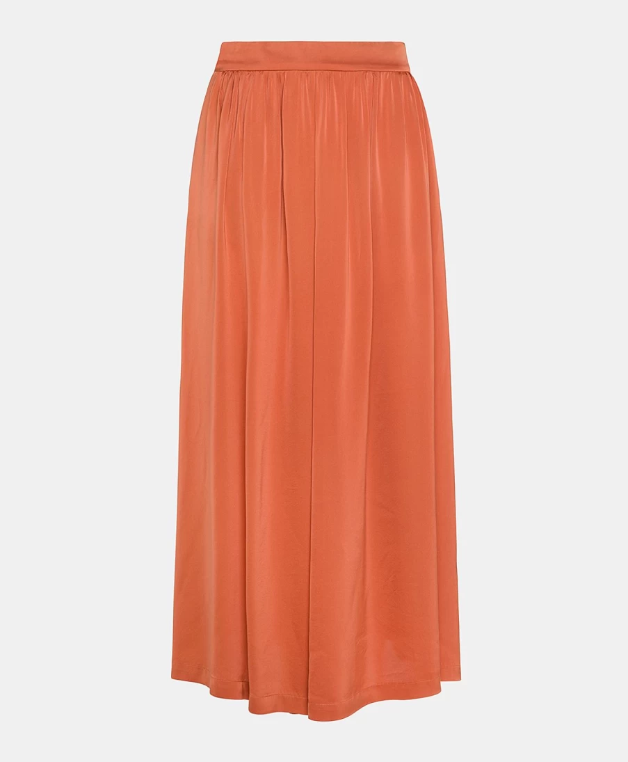 Momoni Women's Antique Pink Nicolas Skirt - Solid Color Satin Crepe Elegance