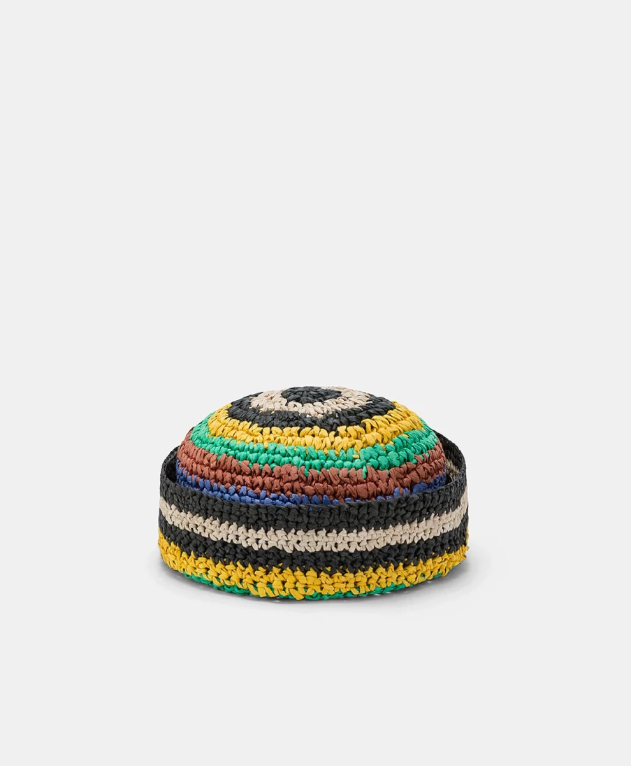Momoni Women's Striped Raffia Conejita Hat - Multicolor Summer Fashion