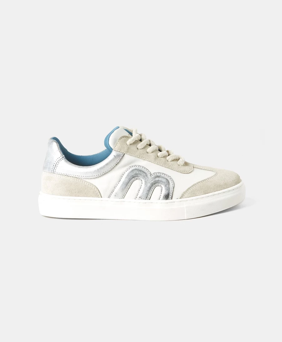 Momoni Women's White Venezia Leather Sneakers
