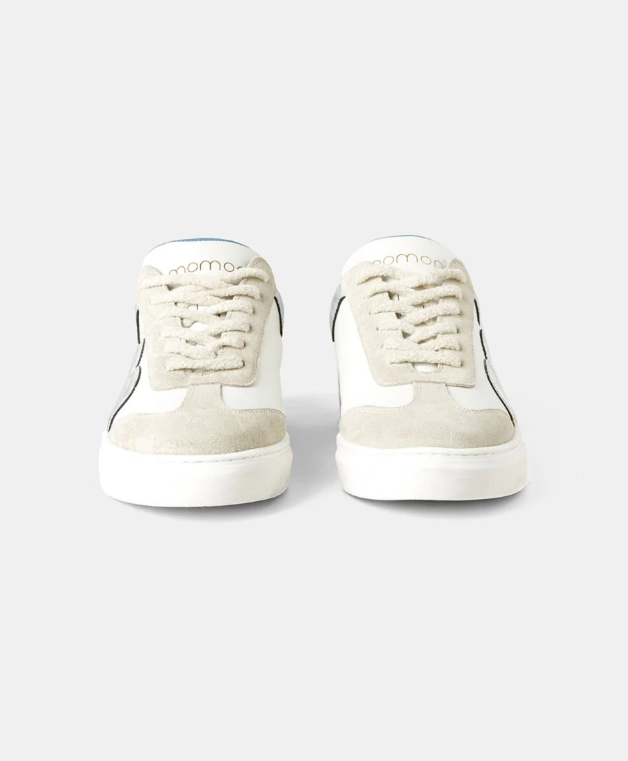 Momoni Women's White Venezia Leather Sneakers