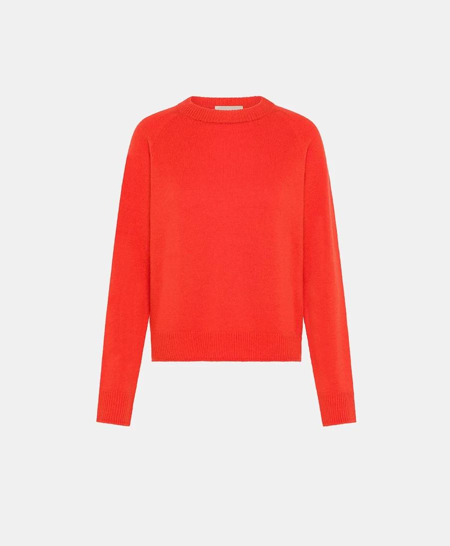 Momoni Women's Red Wool Cashmere Blend Knitwear Sweater