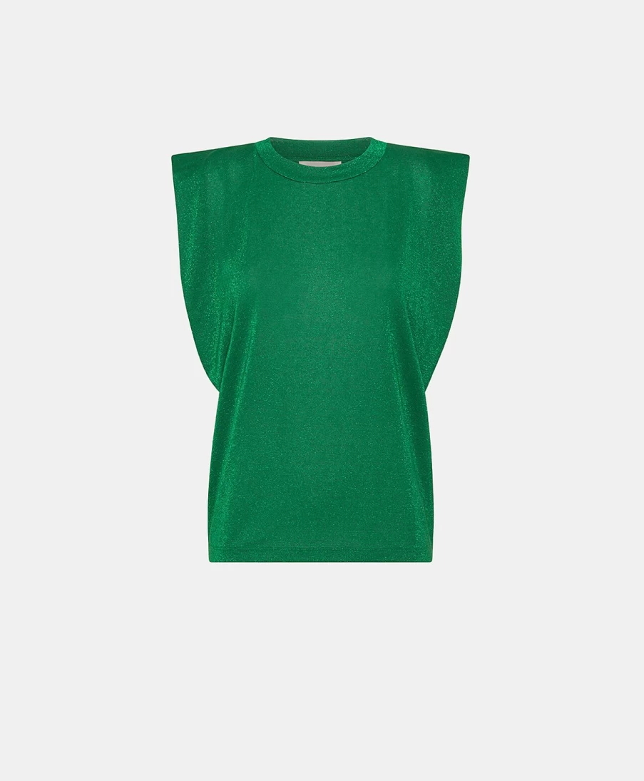 Momoni Women's Emerald Green Lurex Jersey Enna T-Shirt