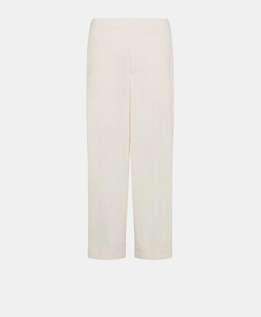 Momoni Women's Lucia Gauze Pants in Cream - Lightweight Comfortable Casual Wear
