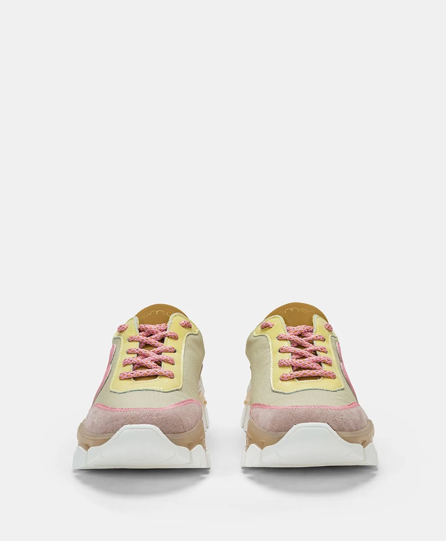 Momoni Women's Puffin Sneakers - Multicolour Sand Comfortable Casual Shoes