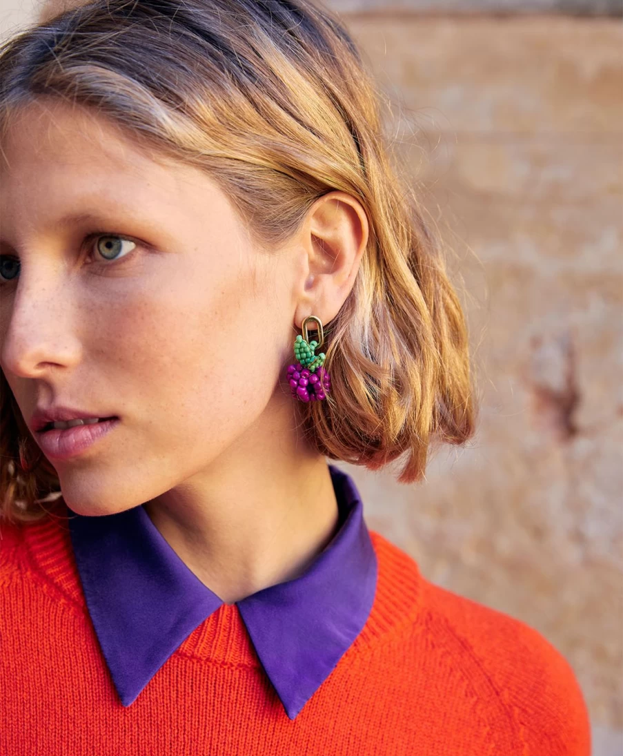 Momoni Women's Aymon Multicolor Handmade Earrings - Unique Boho Chic Design