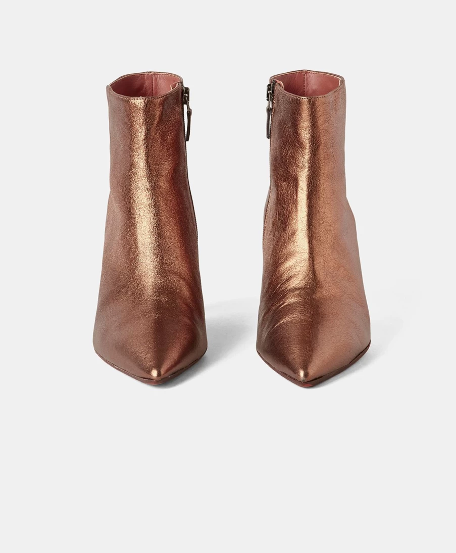 Momoni Women's Aurelien Bronze Laminated Leather Boots