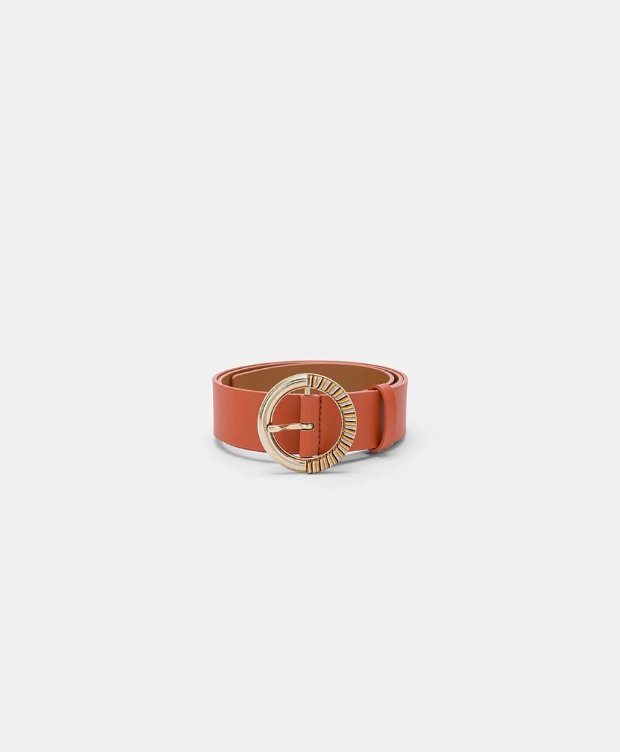 Momoni Women's Papaya Nappa Leather Montoya Belt - Stylish & Elegant Design