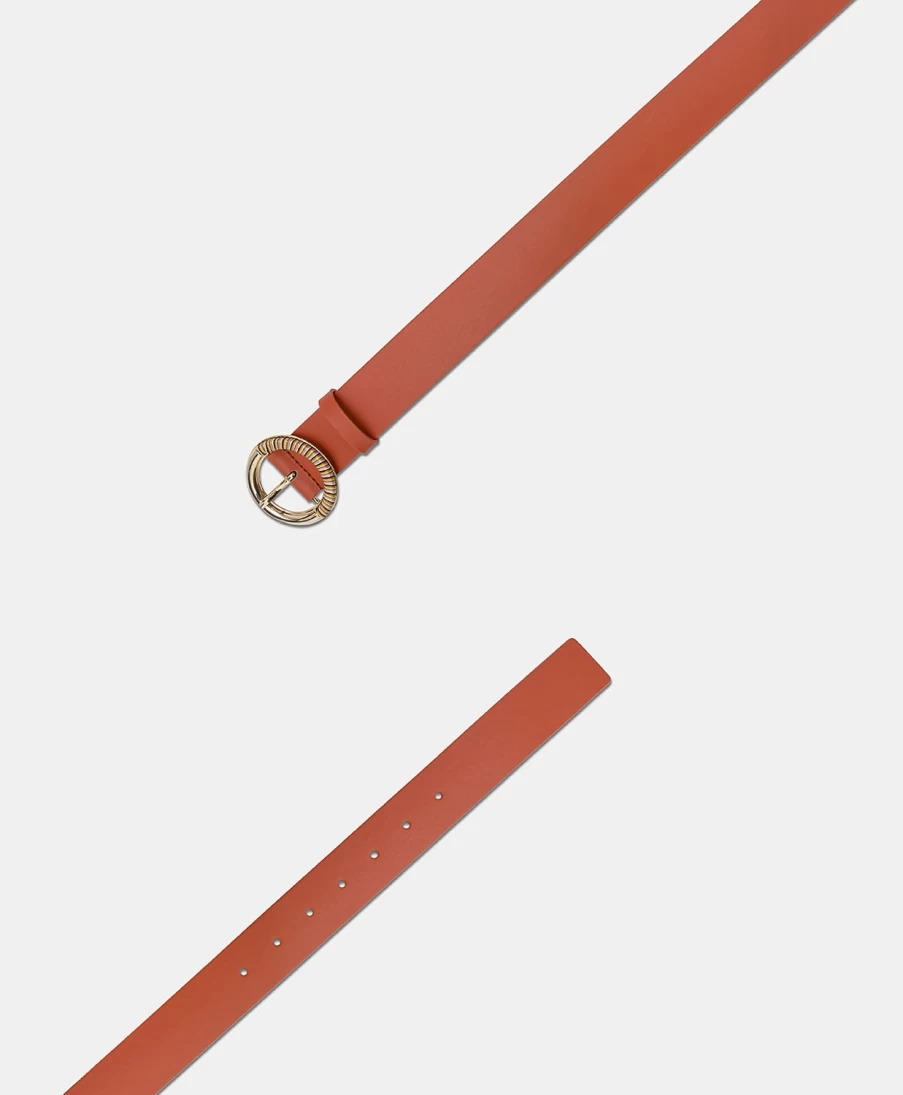 Momoni Women's Papaya Nappa Leather Montoya Belt - Stylish & Elegant Design