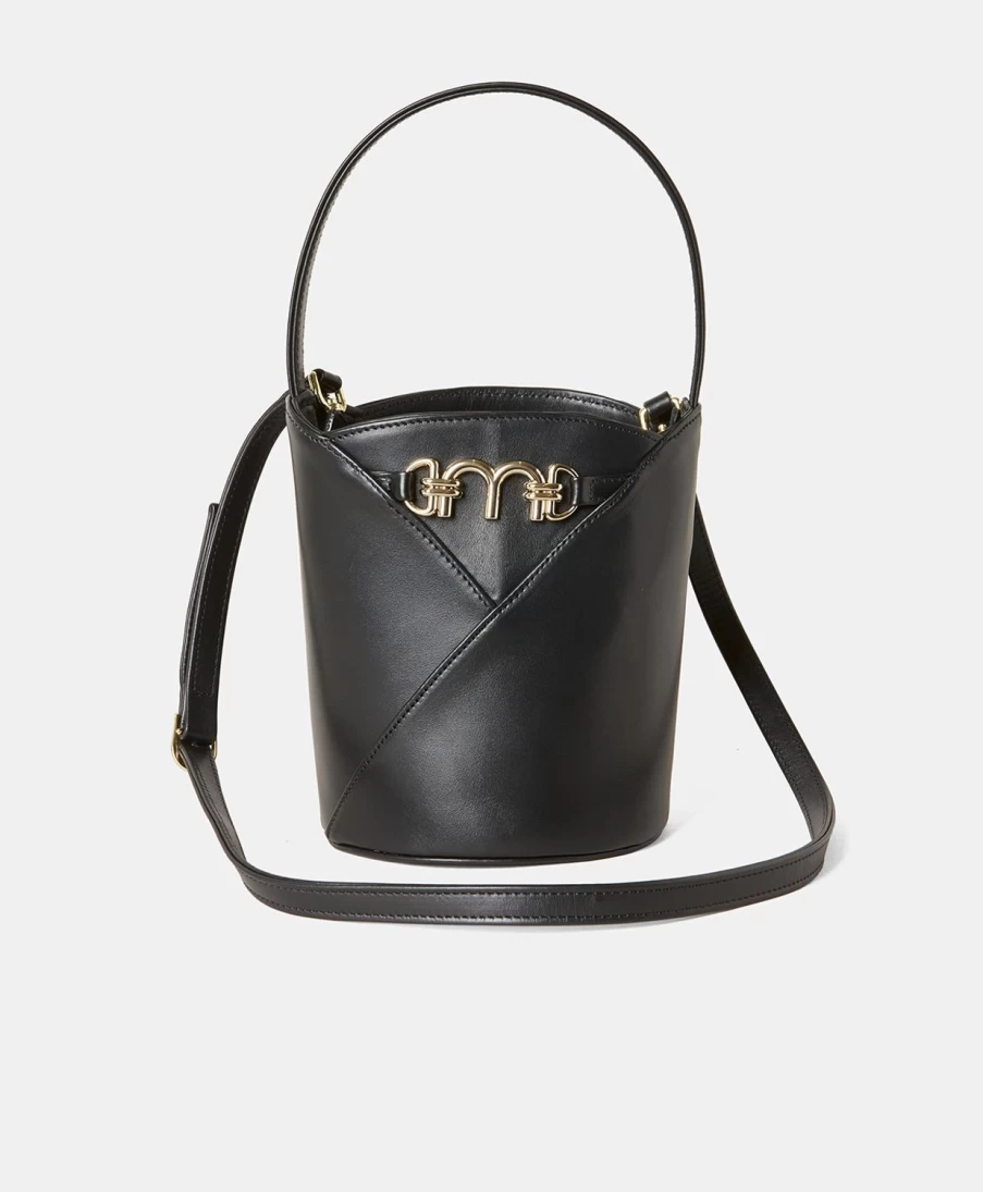 Momoni Women's Maria Letizia Black Handbag - Elegant Leather Tote Bag for Women