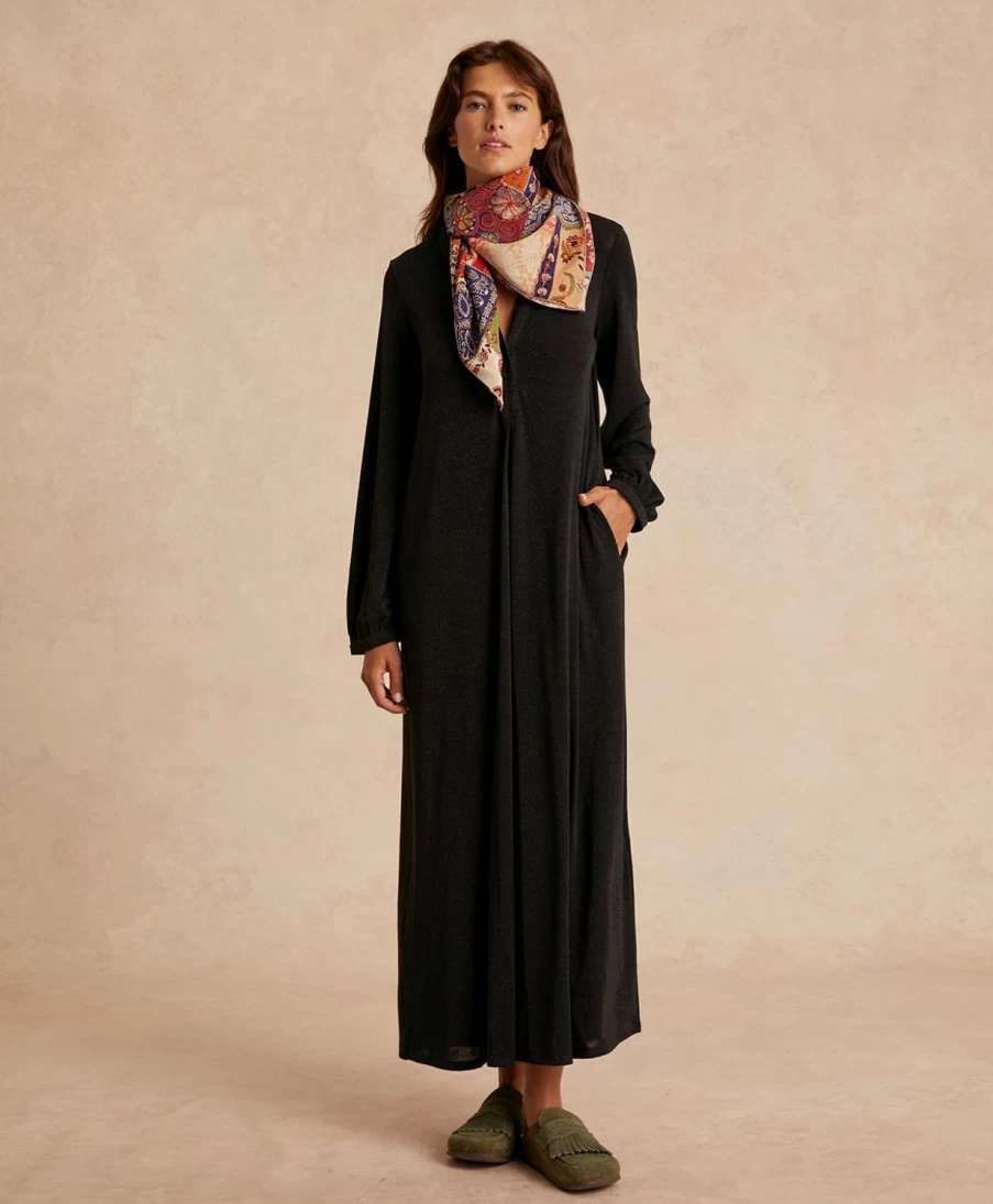Momoni Women's Black Lurex Jersey Amede Dress - Elegant & Stylish