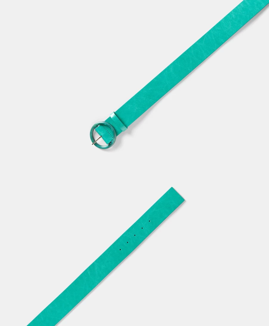 Momoni Women's Damien Belt in Naplak Leather - Mint Green Fashion Accessory