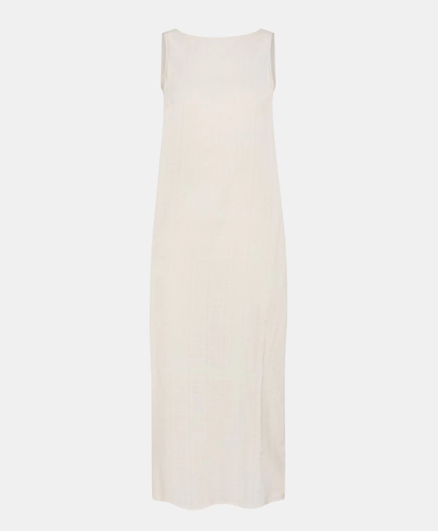 Momoni Women's Gauze Cataria Dress in Cream - Lightweight Summer Dress